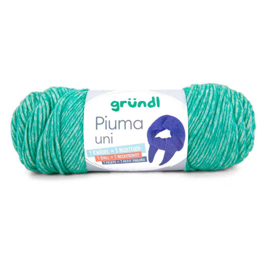Gründl Piuma, Farbe 10  seegrün – Baumwolle bei Lieblingsgarn