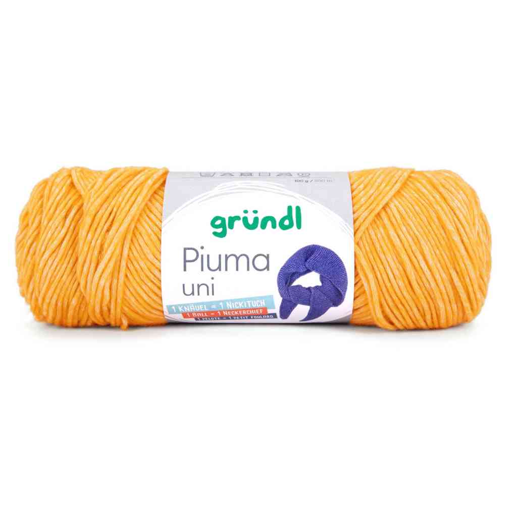 Gründl Piuma, Farbe 11  mango – Baumwolle bei Lieblingsgarn