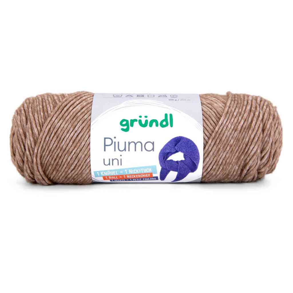 Gründl Piuma, Farbe 13  mocca – Baumwolle bei Lieblingsgarn