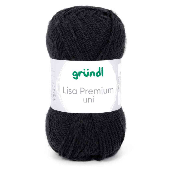 Gründl Lisa Premium Uni, Farbe 26  schwarz – Synthetik bei Lieblingsgarn