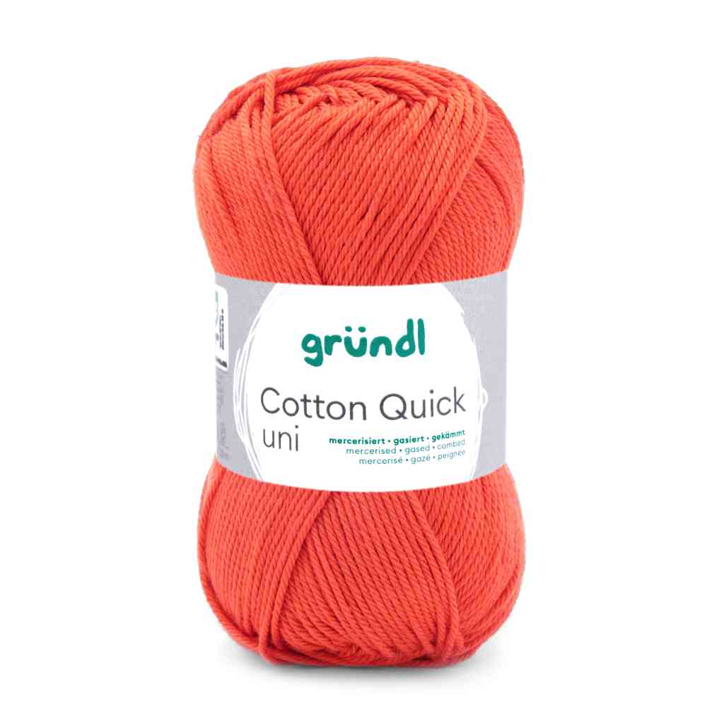 Gründl Cotton Quick Uni, Farbe 119  orange – Baumwolle bei Lieblingsgarn