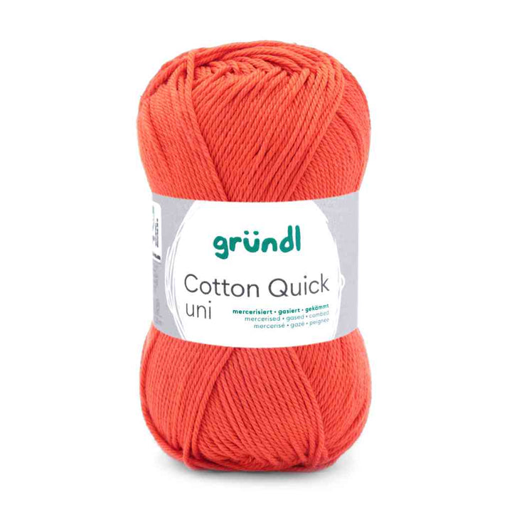 Gründl Cotton Quick Uni, Farbe 119  orange – Baumwolle bei Lieblingsgarn