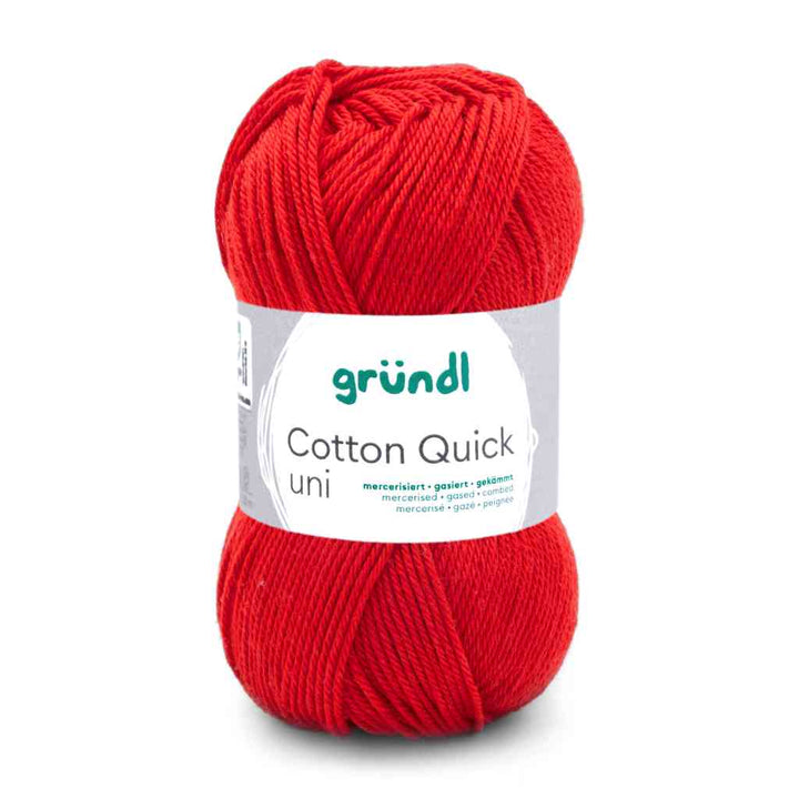 Gründl Cotton Quick Uni, Farbe 120  kirschrot – Baumwolle bei Lieblingsgarn