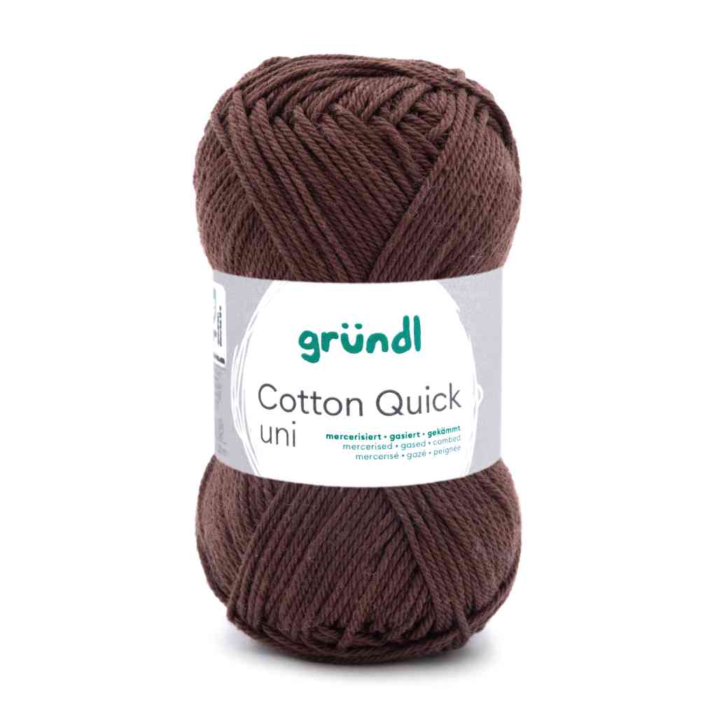 Gründl Cotton Quick Uni, Farbe 122  schokolade – Baumwolle bei Lieblingsgarn