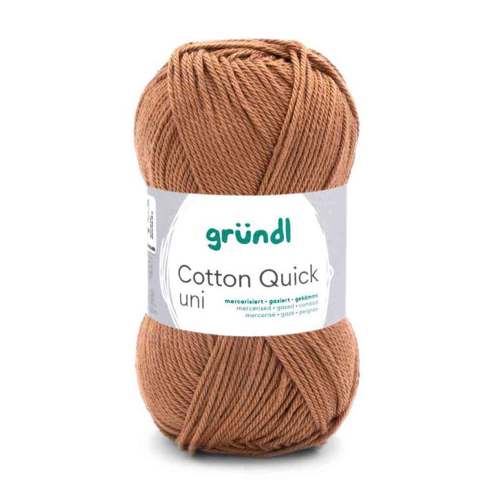 Gründl Cotton Quick Uni, Farbe 123  karamell – Baumwolle bei Lieblingsgarn