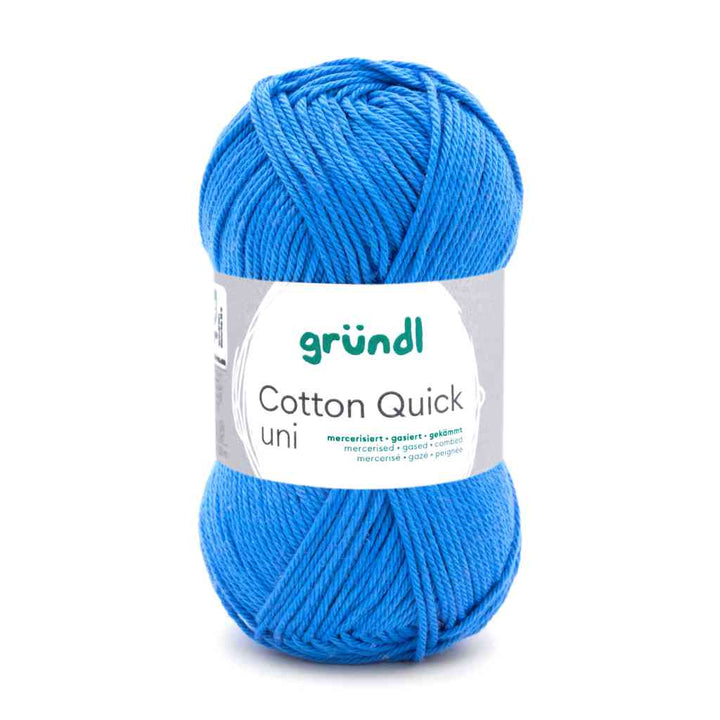 Gründl Cotton Quick Uni, Farbe 126  mittelblau – Baumwolle bei Lieblingsgarn