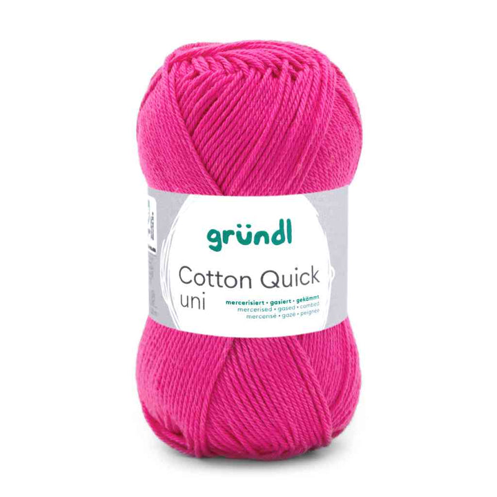 Gründl Cotton Quick Uni, Farbe 128  pink – Baumwolle bei Lieblingsgarn