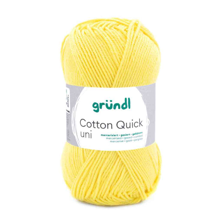 Gründl Cotton Quick Uni, Farbe 131  gelb – Baumwolle bei Lieblingsgarn