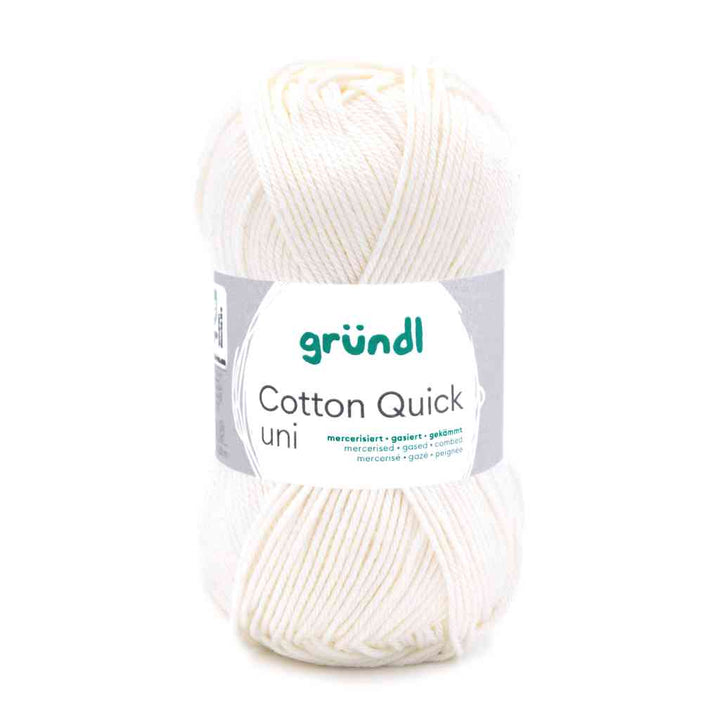 Gründl Cotton Quick Uni, Farbe 132  wollweiß – Baumwolle bei Lieblingsgarn