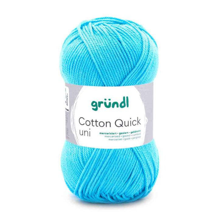 Gründl Cotton Quick Uni, Farbe 136  wasserblau – Baumwolle bei Lieblingsgarn