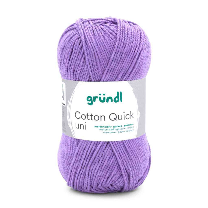 Gründl Cotton Quick Uni, Farbe 142  lavendel – Baumwolle bei Lieblingsgarn