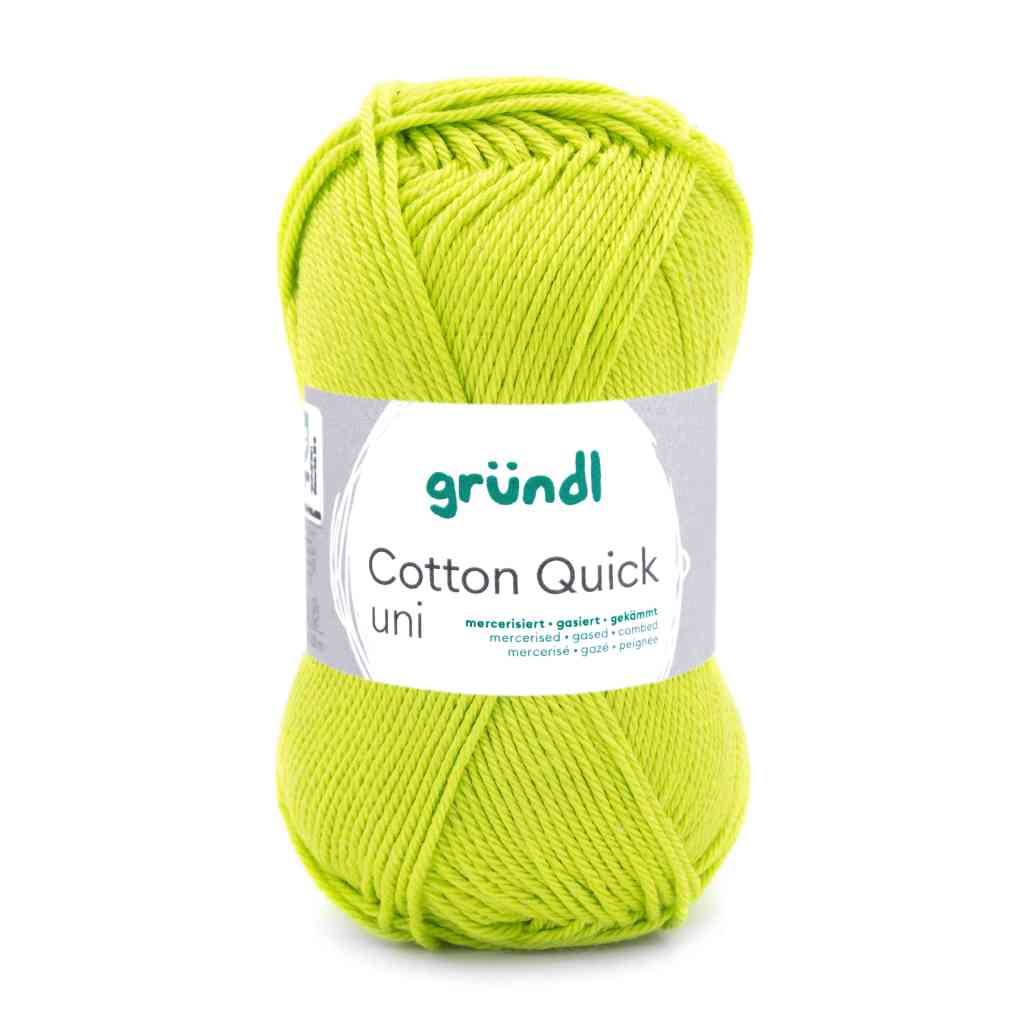 Gründl Cotton Quick Uni, Farbe 144  hellgrün – Baumwolle bei Lieblingsgarn