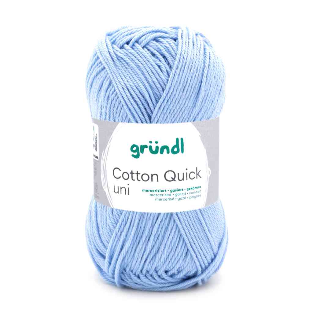 Gründl Cotton Quick Uni, Farbe 148  himmelblau – Baumwolle bei Lieblingsgarn