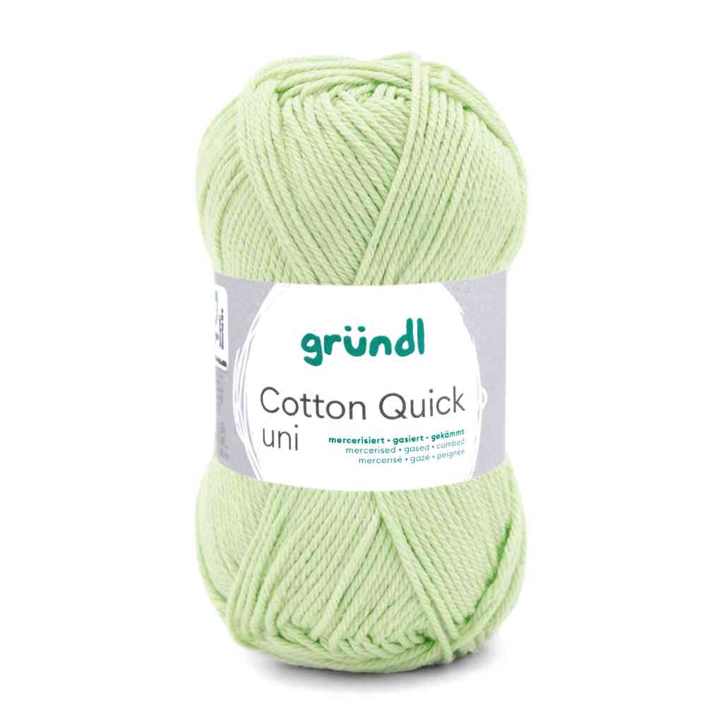 Gründl Cotton Quick Uni, Farbe 164  lindgrün – Baumwolle bei Lieblingsgarn