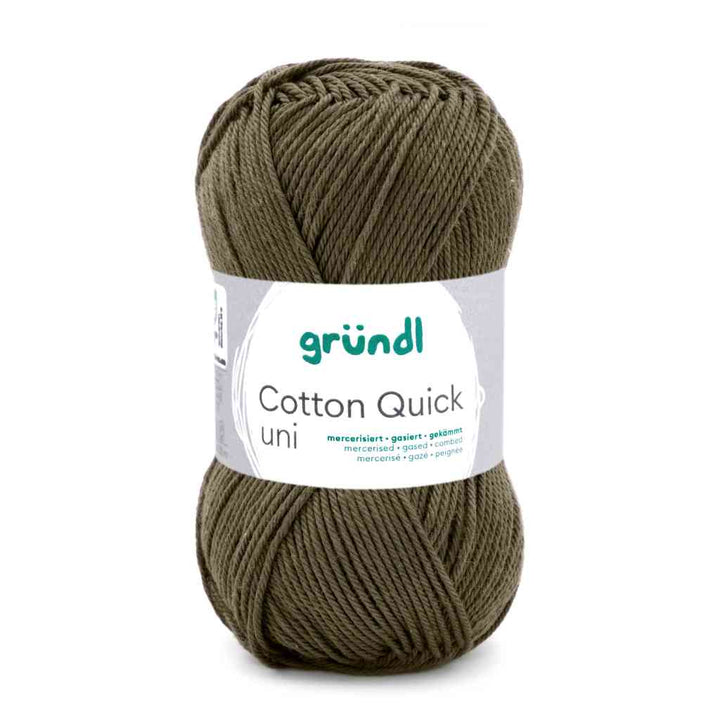 Gründl Cotton Quick Uni, Farbe 168  schwarzgrün – Baumwolle bei Lieblingsgarn