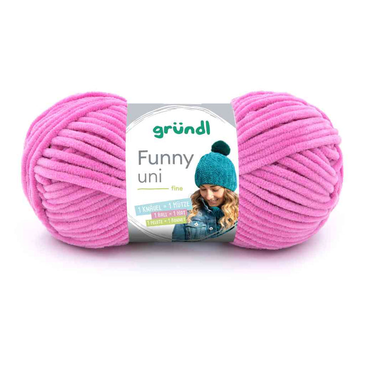 Gründl Funny uni, Farbe 10  fuchsia – Synthetik bei Lieblingsgarn