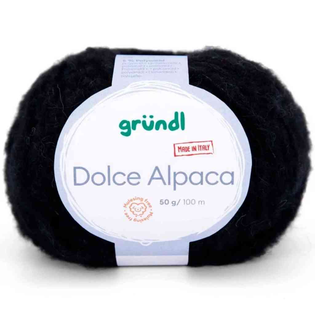 Gründl Dolce Alpaca, Farbe 20  schwarz – Alpaka, Merino und Synthetik bei Lieblingsgarn