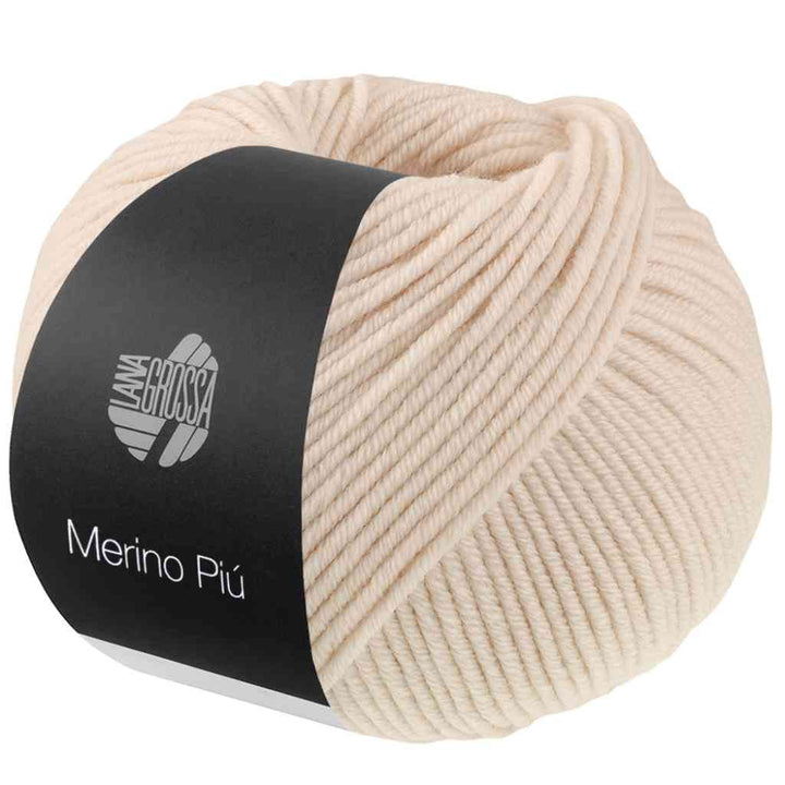 Lana Grossa Merino Piú, Farbe 1 Hellbeige – Schurwolle bei Lieblingsgarn