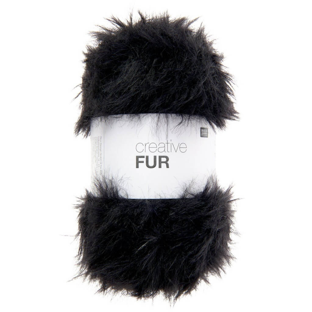 Rico Design Creative Fur, Farbe 009 schwarz bei Lieblingsgarn