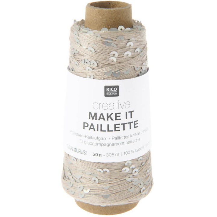 Rico Design Creative Make It Paillette, Farbe 001 silber – Sonstige Naturfasern und Synthetik bei Lieblingsgarn