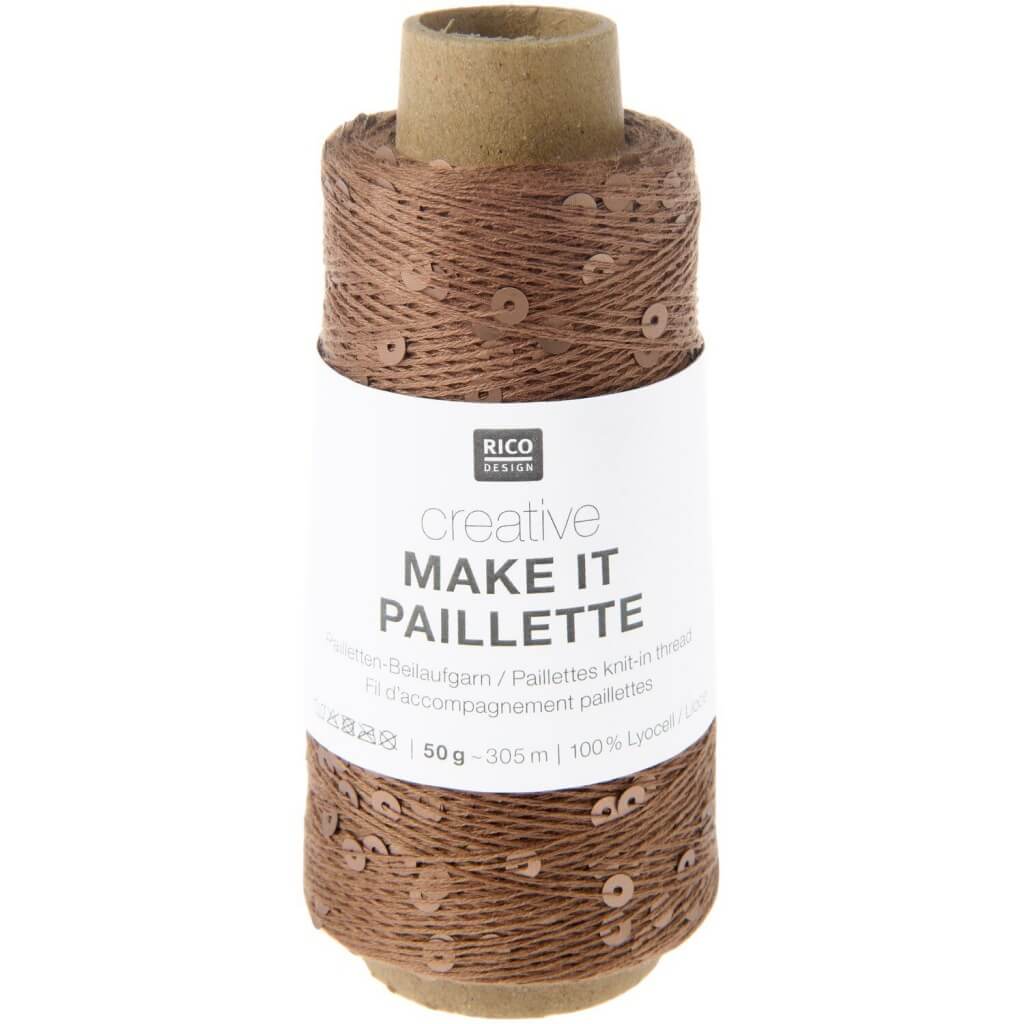 Rico Design Creative Make It Paillette, Farbe 005 braun – Sonstige Naturfasern und Synthetik bei Lieblingsgarn