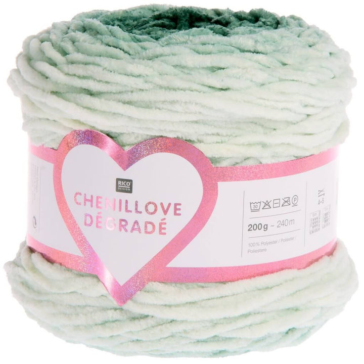 Rico Design Chenillove Dégradé, Farbe 006 efeu – Synthetik bei Lieblingsgarn