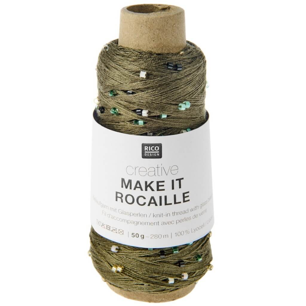 Rico Design Creative Make It Rocaille, Farbe 008 khaki multicolor – Sonstige Naturfasern bei Lieblingsgarn