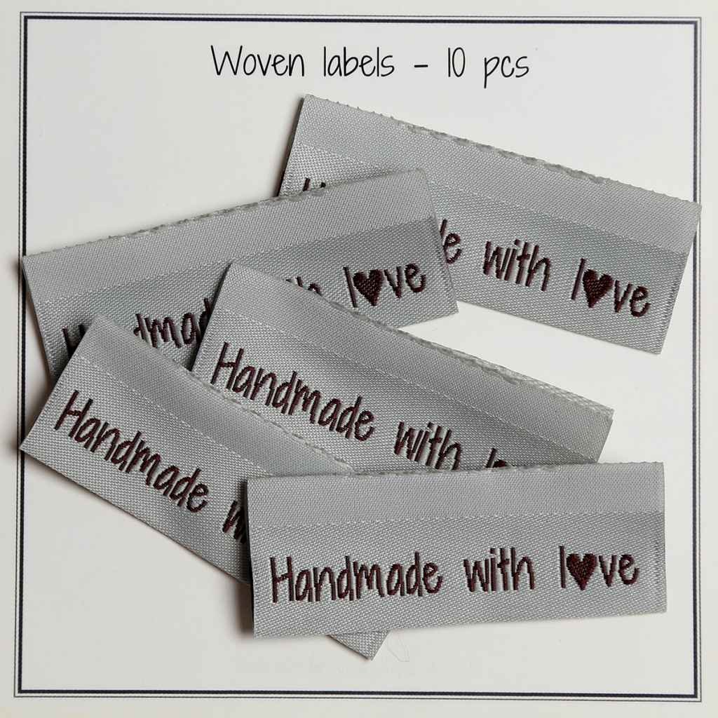 Go Handmade Gewebte Label 50x11,5mm, Farbe Handmade with Love – Baumwolle bei Lieblingsgarn