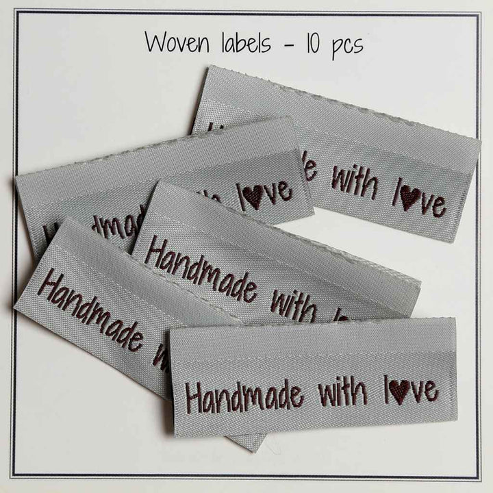 Go Handmade Gewebte Label 50x11,5mm, Farbe Handmade with Love – Baumwolle bei Lieblingsgarn