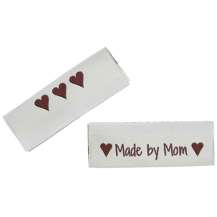 Go Handmade Gewebte Label 50x11,5mm, Farbe Made by Mom – Baumwolle bei Lieblingsgarn