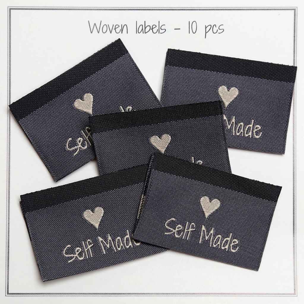 Go Handmade Gewebte Label 35 x 19 mm, Farbe Self Made – Baumwolle bei Lieblingsgarn