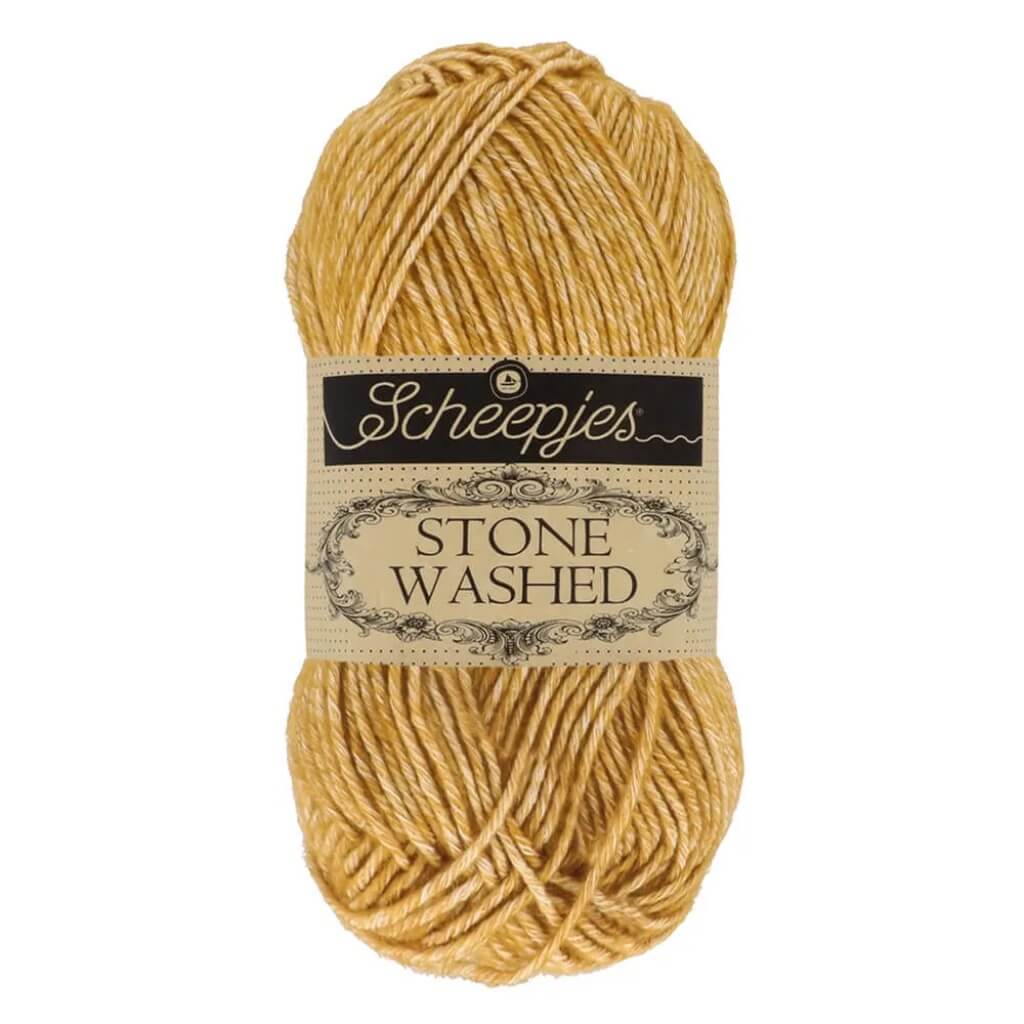 Scheepjes Stone Washed, Farbe 809 Yellow Jasper – Baumwolle und Synthetik bei Lieblingsgarn