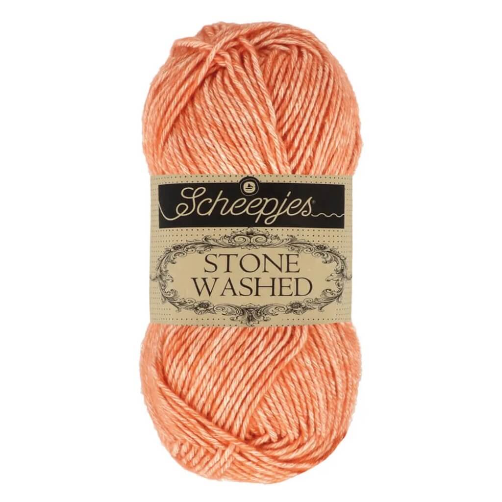 Scheepjes Stone Washed, Farbe 816 Coral – Baumwolle und Synthetik bei Lieblingsgarn