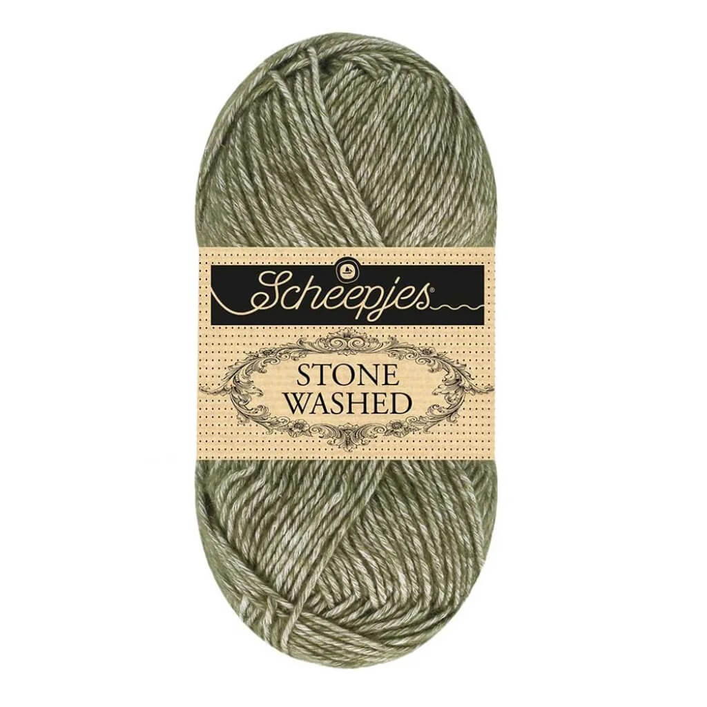 Scheepjes Stone Washed, Farbe 851 Chlorite Green – Baumwolle und Synthetik bei Lieblingsgarn