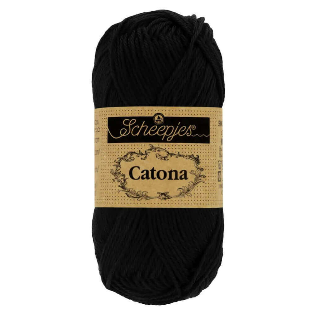 Scheepjes Catona, Farbe 110 Jet Black – Baumwolle bei Lieblingsgarn