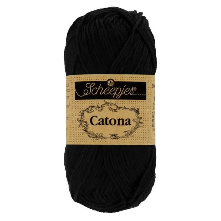 Scheepjes Catona, Farbe 110 Jet Black – Baumwolle bei Lieblingsgarn
