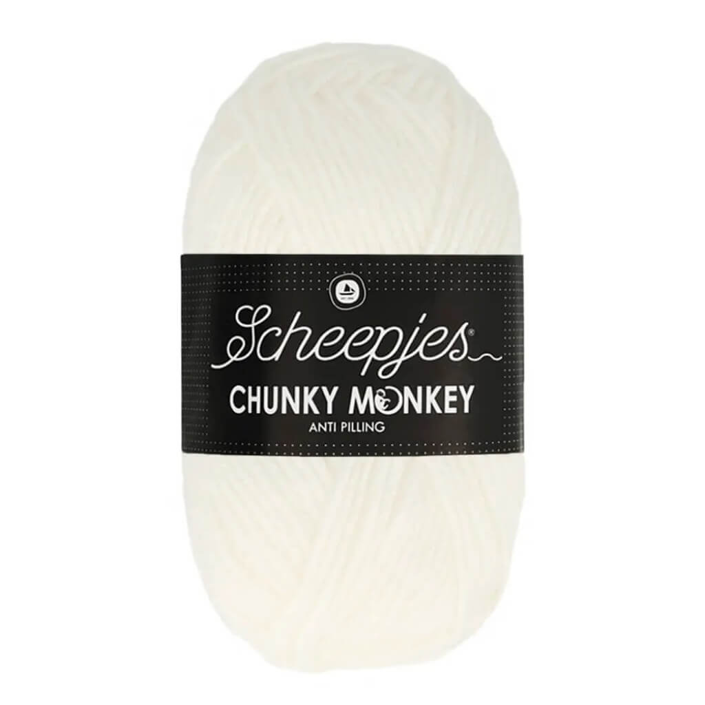 Scheepjes Chunky Monkey, Farbe 1001 White – Synthetik bei Lieblingsgarn