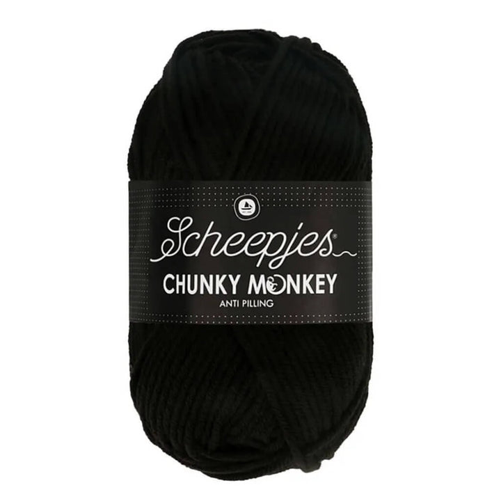 Scheepjes Chunky Monkey, Farbe 1002 Black – Synthetik bei Lieblingsgarn