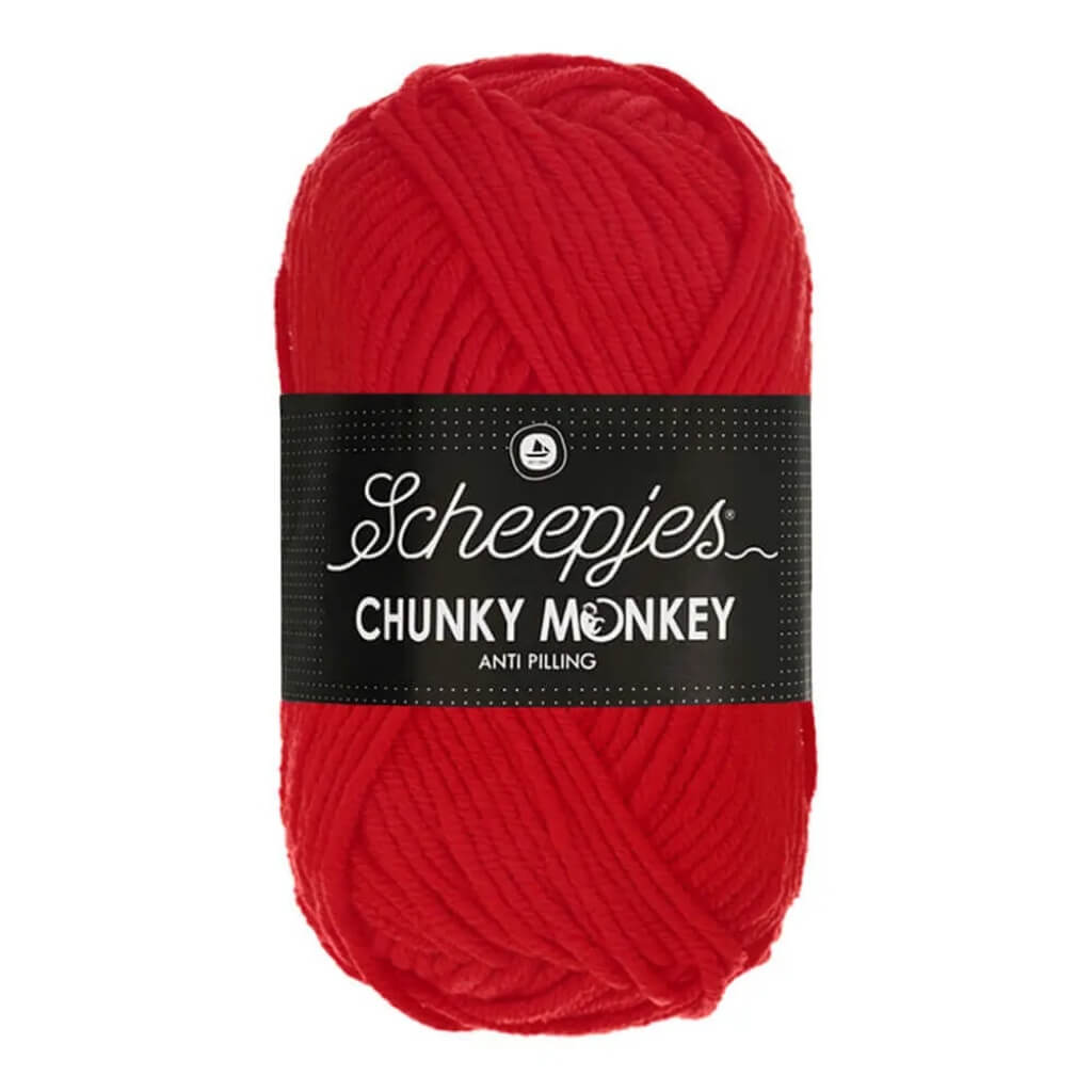 Scheepjes Chunky Monkey, Farbe 1010 Scarlet – Synthetik bei Lieblingsgarn