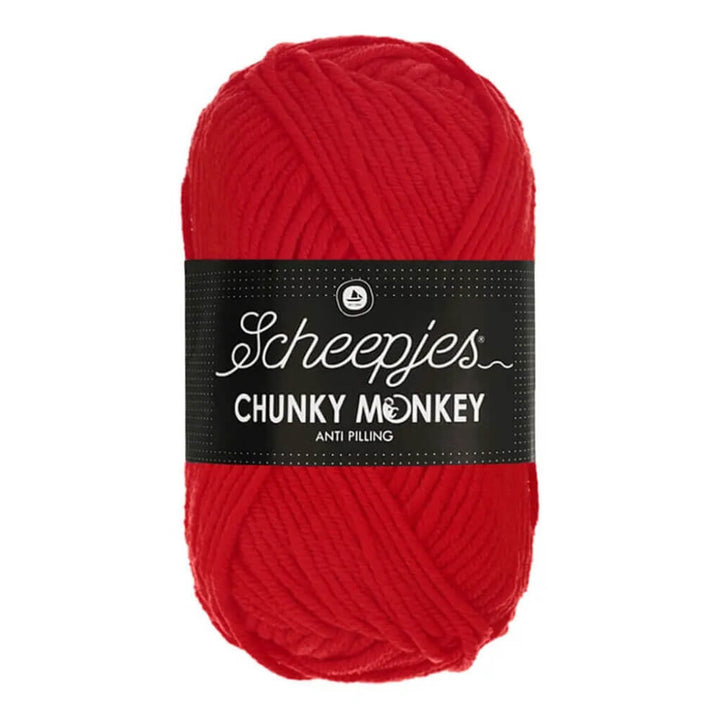 Scheepjes Chunky Monkey, Farbe 1010 Scarlet – Synthetik bei Lieblingsgarn