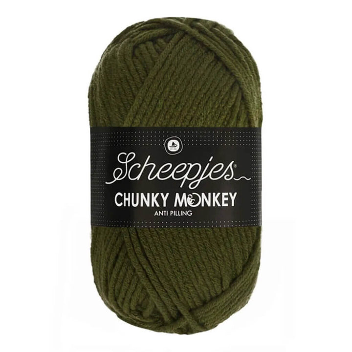 Scheepjes Chunky Monkey, Farbe 1027 Moss Green – Synthetik bei Lieblingsgarn
