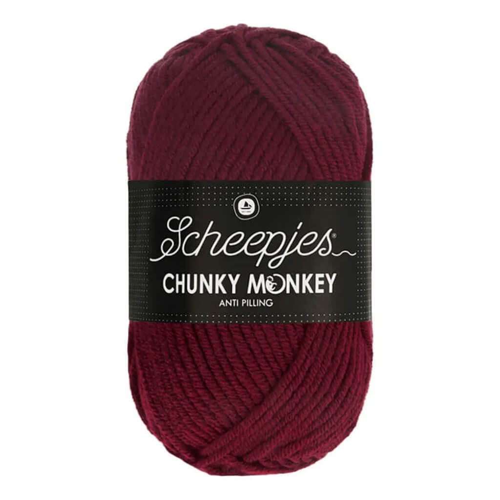Scheepjes Chunky Monkey, Farbe 1035 Maroon – Synthetik bei Lieblingsgarn