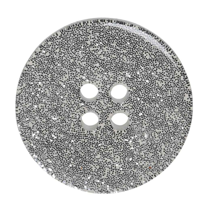 Go Handmade Große Glitzer Knöpfe, Farbe silver – Kunststoff bei Lieblingsgarn