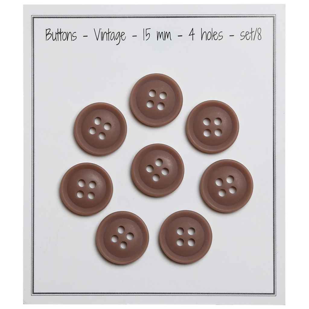Go Handmade Knöpfe Vintage Resin, Farbe Brown – Synthetik bei Lieblingsgarn