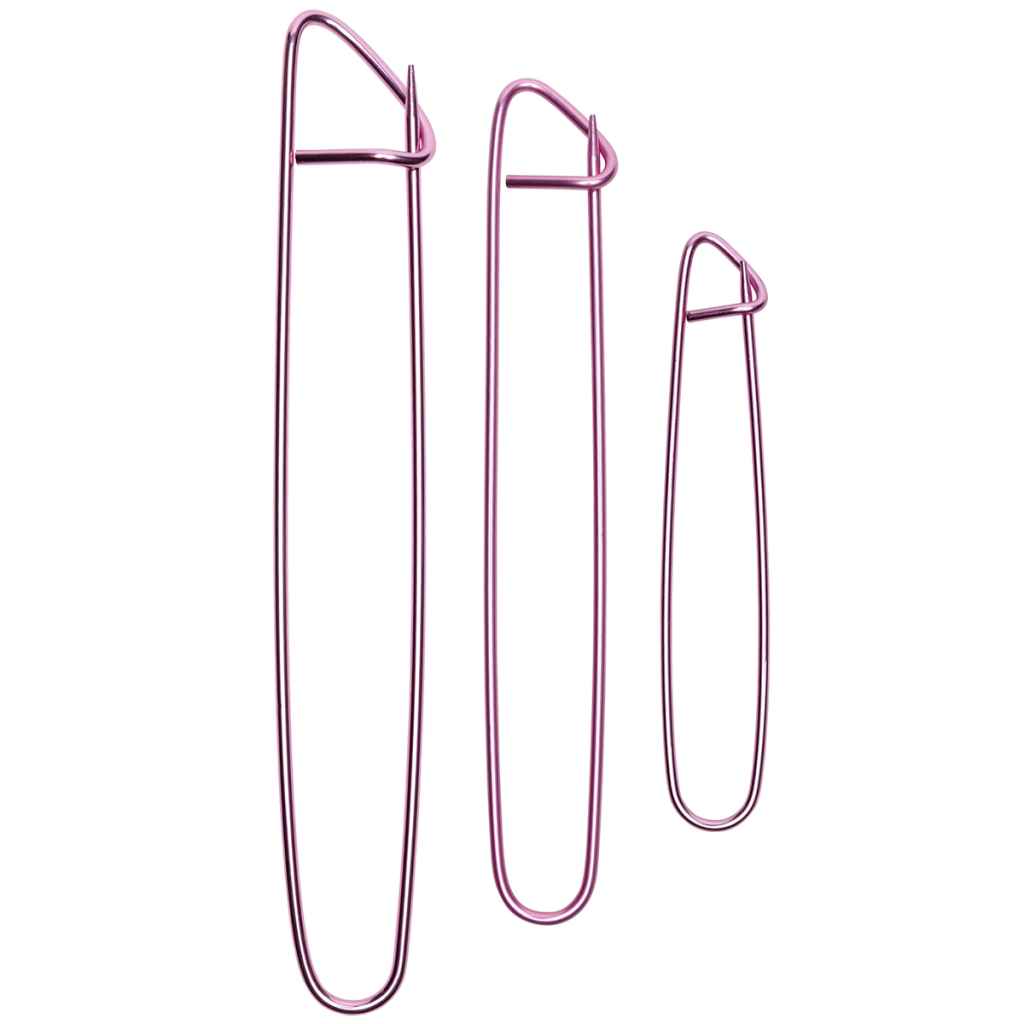 Go Handmade Maschenhalter 3er Set: 12/17/20cm, Farbe Rose – Metall bei Lieblingsgarn