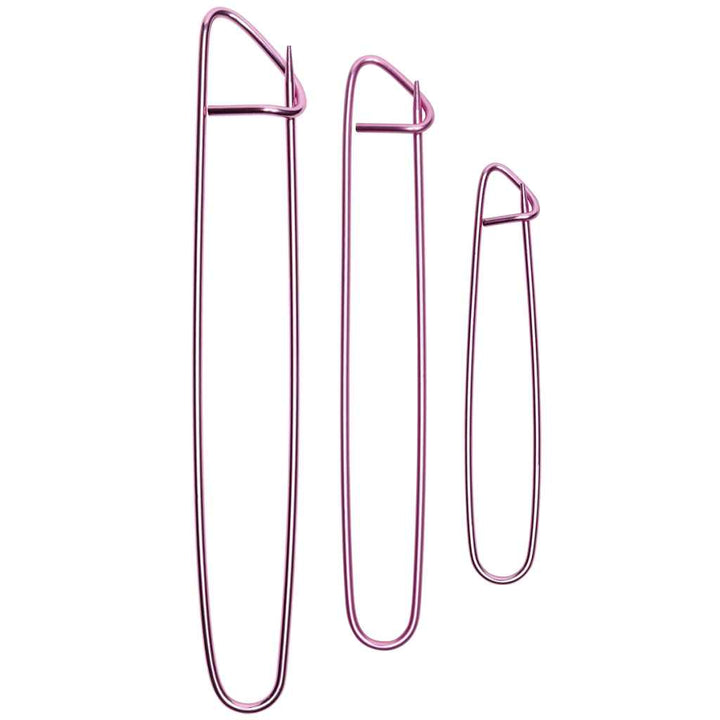 Go Handmade Maschenhalter 3er Set: 12/17/20cm, Farbe Rose – Metall bei Lieblingsgarn