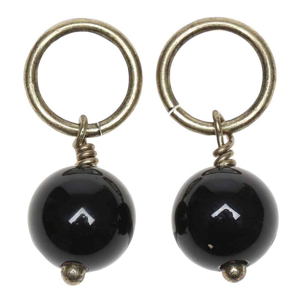 Go Handmade Maschenmarkierer mit Edelstein, Farbe Black Agate, Antique – Metall bei Lieblingsgarn