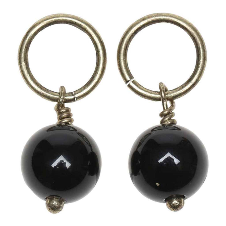 Go Handmade Maschenmarkierer mit Edelstein, Farbe Black Agate, Antique – Metall bei Lieblingsgarn