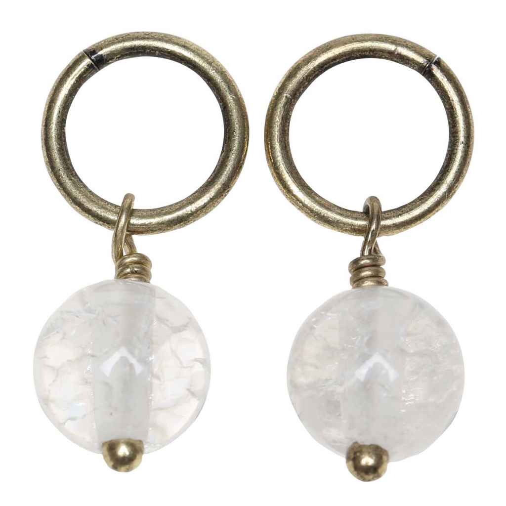 Go Handmade Maschenmarkierer mit Edelstein, Farbe Crystal, Antique – Metall bei Lieblingsgarn
