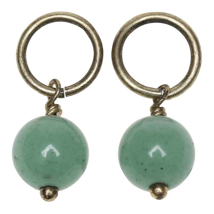 Go Handmade Maschenmarkierer mit Edelstein, Farbe Aventurin, Antique – Metall bei Lieblingsgarn